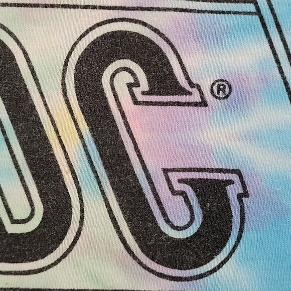 ACDC High-Voltage Crop-Top Shirt Womens XL 23x20 Swirl Tie-Dye - Picture 7 of 11